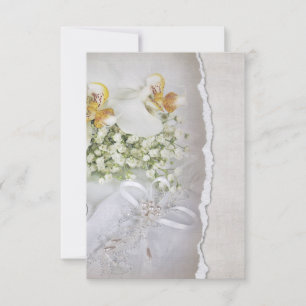 Invitation Orchidées mariages RSVP