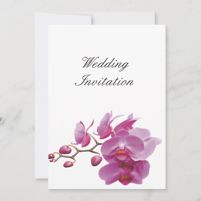 Invitation Orchidées Packages Mariages bon marché ensembles d (Devant)