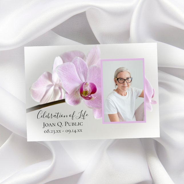 Invitation Orchidées roses sur la pierre Fête de la vie (Créateur téléchargé)