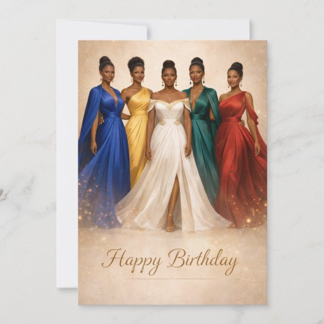 Invitation Order of the Eastern Star Birthday Card (Devant)