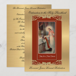Invitation Ordination catholique à la Sainte Prêtr