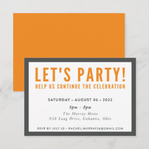 Invitation ORDRE D'IMPRESSION pour Rachel - Infos du Parti de