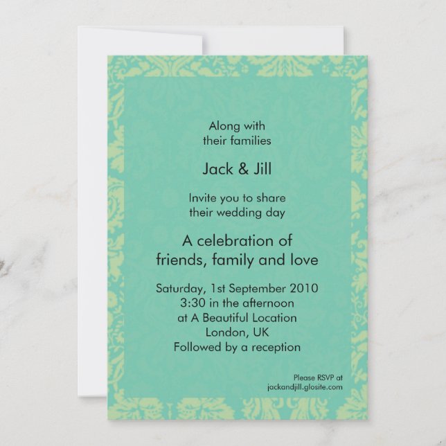 Invitation Organiser 5x7 (Devant)