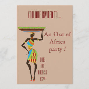 Invitation Orienté africain hors de la partie de l'Afrique
