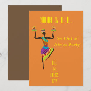 Invitation Orienté africain hors de la partie de l'Afrique