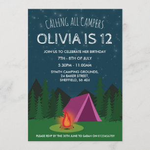 Invitation orientée campante de fête