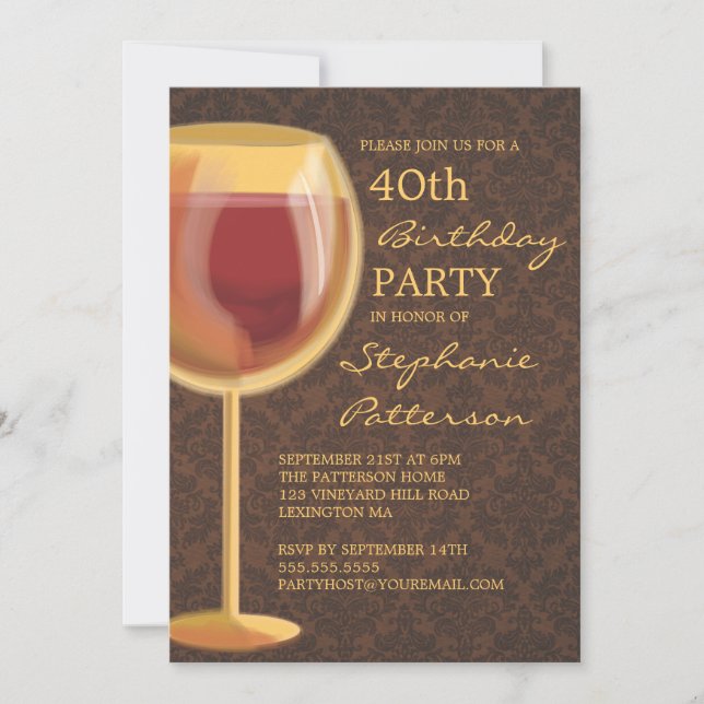 Invitation orientée d'anniversaire d'étape (Devant)
