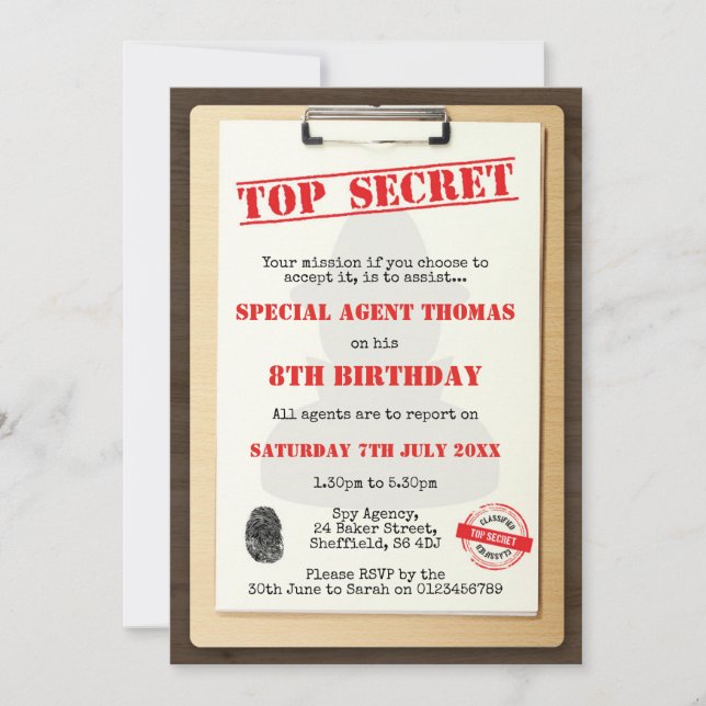 Invitation orientée de fête d'anniversaire (Devant)