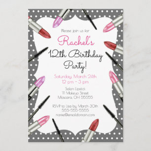 Invitation orientée de fête d'anniversaire de