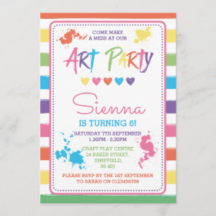 Invitation orientée de fête d'anniversaire de