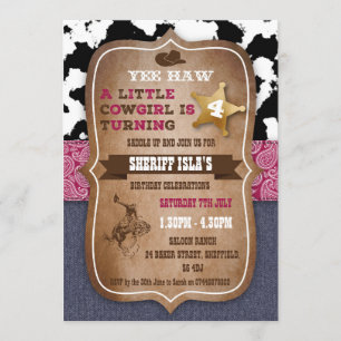 Invitation orientée de fête d'anniversaire de