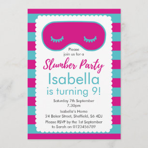 Invitation orientée de fête d'anniversaire de