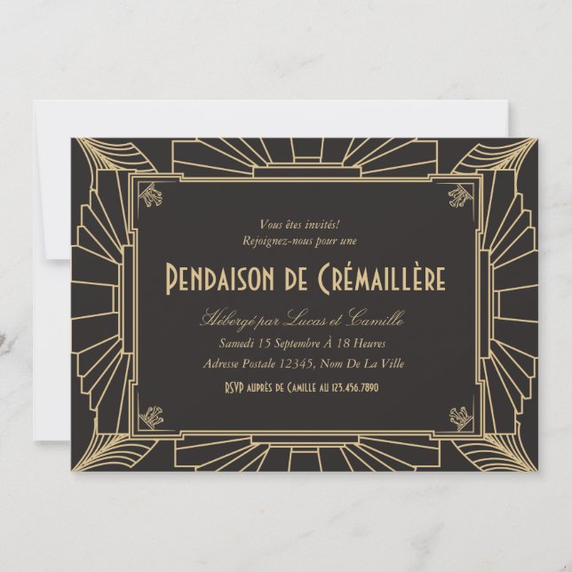 Invitation orientée de partie de pendaison de 1920 (Devant)