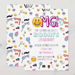 Invitation orientée de partie d'Emoji
