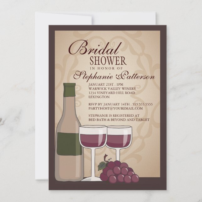 Invitation orientée de vin toscan de Fête de la (Devant)