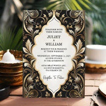 Ornat Retro Arabe Exotique Bold Mariage damassé