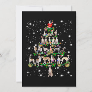 Invitation Ornement de sapin de Noël Funny Whippet Cadeau de 