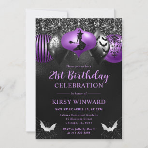 Invitation Ornements de Halloween Glam pour Anniversaire