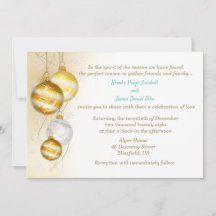 Ornements dorés et blancs Noël Mariage