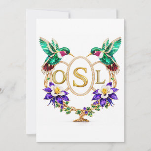 Invitation OSL Colibri Mariage Toutes Lettres Personnalisé CO