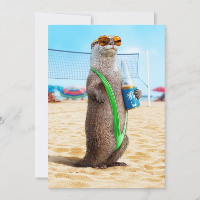 Invitation Otter portant Mankini (Devant)