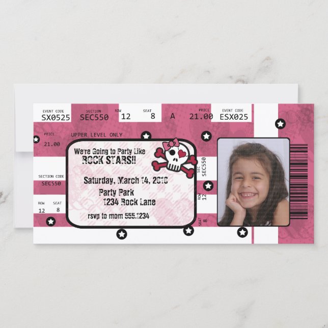 Invitation ou carte de remerciements de billet de (Devant)