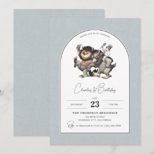 Invitation Où sont les choses sauvages   Arch Anniversaire