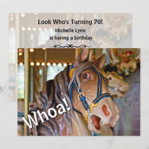 Invitation Ouah ! Regardez qui est 70 Carousel Horse Invitati