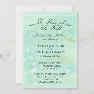 Invitation Oubliez Moi Pas Floral Mariage Rehearssel Invitati