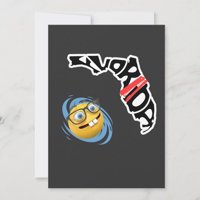 Invitation Ouragan Milton Funny Floride Bureau Espace (Devant)