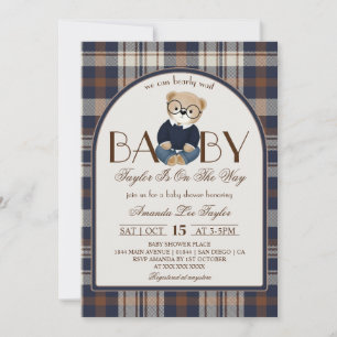 Invitation Ours attend avec impatience la Baby Shower Luxueus