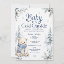 Ours Bébé Il Fait Froid Dehors Neige Hiver Baby Sh