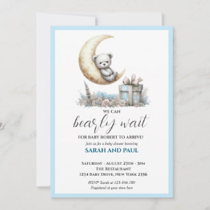 Invitation Ours Bleu Teddy On Peut Attendre