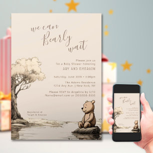 Invitation Ours de bébé Nous pouvons attendre le Baby showe