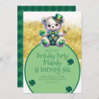 Ours de la Saint-Patrick Anniversaire Gold Green