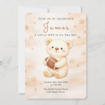 Ours en peluche Footballeur Baby Shower Petit MVP