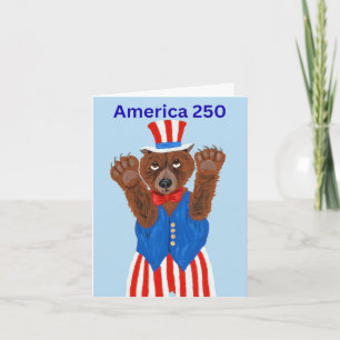 Invitation Ours en peluche Oncle Sam America 250 