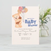 Ours en peluche rose blush bébé ballon douche