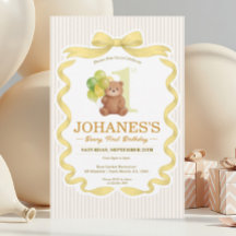 Ours Ruban Doré Bande Beary Premier Anniversaire
