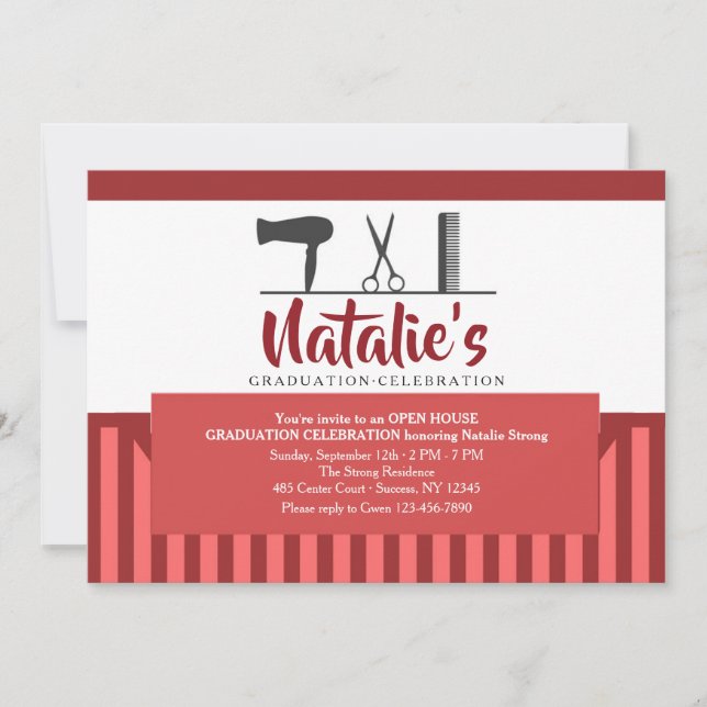 Invitation Outils Coiffeur (Devant)