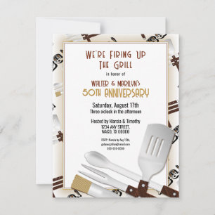 Invitation Outils de barbecue modernes
