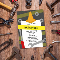 Outils de construction Orange Cone fête d'annivers