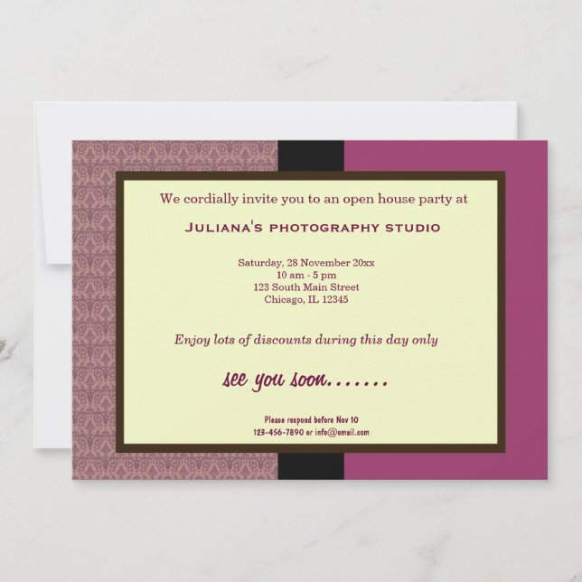 Invitation Ouverture de la nouvelle entreprise (Devant)