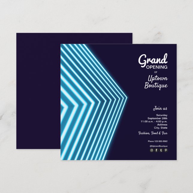 Invitation Ouverture d'entreprise (Devant / Derrière)