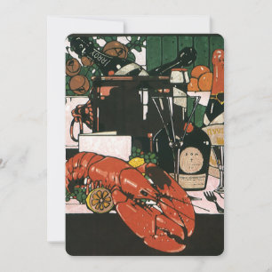 Invitation Ouverture douce du restaurant élégant vintage