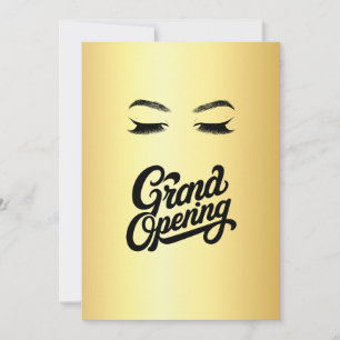 Invitation Ouverture du Salon de Beauté Golden Lashes & Brows