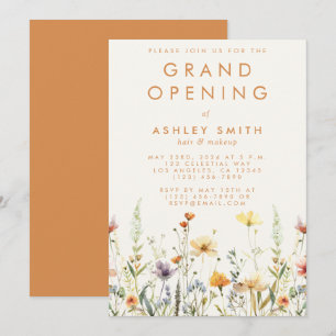 Invitation Ouverture officielle de Rustic Wildflower