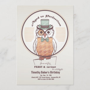 Invitation Owl Gentleman