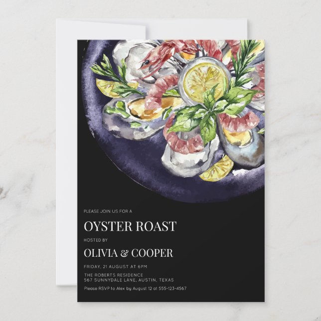 Invitation Oyster & Pearl Coastal Party (Devant)