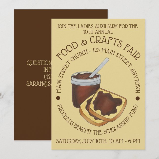 Invitation PA Dutch Apple Butter Food Craft Festival (Devant / Derrière)